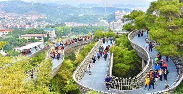福建福州城市绿道：新加坡设计，城市森林之美
